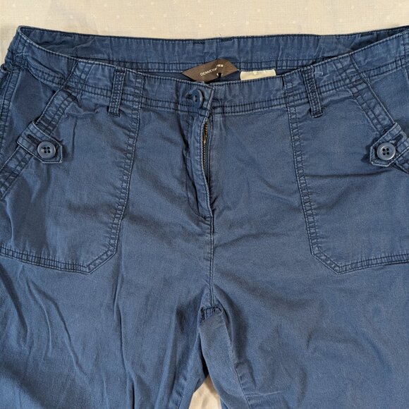 DENVER HAYES WOMEN'S BLUE PANTS 12 X 28 BUTTON ZIPPER FLY COTTON FASHION WEAR - Picture 2 of 16